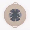 Produktbild: Kochblume das Original, Silikon Überkochschutz für Töpfe und Pfannen, Mikrowellen-Deckel, Spritzschutz und Dampfgar-Aufsatz | (taupe, S | Topfgröße 14-18cm)