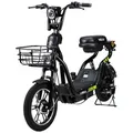 Produktbild: Volta E-Motorroller Volta VSM Elektroroller E-Moped E.Roller Mofa mit Korb, COC, 220 W, 25 km/h, Reichweite ca. 40km mit Pedalen, Nabenmotor, LED Licht, schwarz schwarz