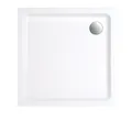 Produktbild: Duschwanne 80x80x6,5 cm quadratisch extraflach aus Sanitär-Acryl weiß