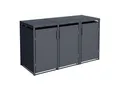 Produktbild: DEGAMO Mülltonnenbox MÜNCHEN 200x80x116cm für 3x Tonnen 120 und 240 Liter, Stahl anthrazit