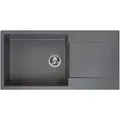 Produktbild: Reginoxeinbauspüle Amsterdam 540, 1000x500mm, Granit Grau, Reversibel, Becken Mit Tropftasse, Inkl. Siebkorbüberlaufventil