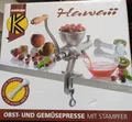 Produktbild: Krüger Karl Beeren-Fruchtpresse aus Grauguss + Zinn neu ovp