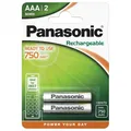 Produktbild: kQ Panasonic AAA Akku NiMH Micro 750mAh für DECT schnurlos Telefone 2er Blister