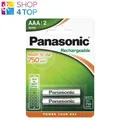 Produktbild: 2 PANASONIC AAA Batterien Aufladbar Einsatzbereit 750mAh Nimh 1.2V 2BL Neu