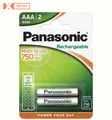 Produktbild: 2x Panasonic Akkus f. Schnurlostelefon AAA Micro 750 R03 wiederaufladbar Telefon