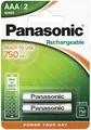 Produktbild: 1x2er Blister-Panasonic Akku für DECT Schnurlos Telefon AAA-Micro NiMH 750 mAh