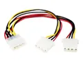 Produktbild: StarTech.com Y-Kabel 4 pin Molex Stecker - Molex Splitter IDE Stromkabel - 2 x LP4 intern - Stromkabel - interne Stromversorgung, 4-polig (W)