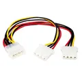 Produktbild: StarTech.com Y-Kabel 4 pin Molex Stecker - Molex Splitter IDE Stromkabel mit 2x LP4 intern 1 x LP4 Molex (Stecker) 2 x LP4 Molex (Buchse)
