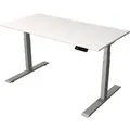 Produktbild: Steh-/Sitztisch SmartOffice elektrisch Fuß silber 140x70x63-127cm weiß