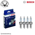 Produktbild: BOSCH 4x Zündkerzen für AUDI PORSCHE SEAT SKODA VW