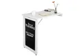 Produktbild: SoBuy Klapptisch FWT20, Wandklapptisch mit Drop-Leaf, Platzsparender Klapptisch, Wandtisch mit Tafel Esstisch Küchentisch Memoboard