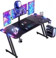 Produktbild: HLONONE 160 x 60cm Gaming Schreibtisch mit LED, PC Tisch Gaming 4X4 RGB-Design