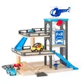 Produktbild: Woodyland Spiel-Parkgarage Parkgarage auf 3 Ebenen, mechanischer Lift und Hubschrauberlandeplatz (7-tlg)