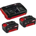 Produktbild: Einhell Werkzeugakku PXC-Starter Twincharger Kit, 18V / 3,0Ah, 2 Akkus und Doppelladegerät