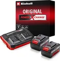 Produktbild: Original Einhell Starter Kit 2x 3,0 Ah Akkus und Twincharger Power X-Change