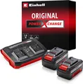 Produktbild: Einhell Starter Kit PXC 2 x 3,0 Ah Akkus 18 V Ladegerät Twincharger Power X-Chan