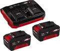 Produktbild: Einhell Starter Kit 2x 3,0Ah Akkus + Twincharger 18V Power X-Change Ladegerät