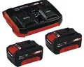 Produktbild: Akku Starter Set Einhell Power X-Change 2 x Akkus (3.0Ah) und Twincharger Ladege