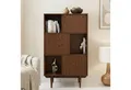Produktbild: IDIMEX Highboard SIMONA, Wohnzimmerschrank offene Fächer & 3 Türen Massivholz kastanien farben