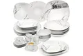 Produktbild: SÄNGER Tafelservice Bilgola Marmor, Weiß (36-tlg), 6 Personen, Porzellan, Kombiservice, Erweiterbar, PREMIUM COLLECTION