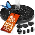 Produktbild: GARDEBRUK® Solar Springbrunnen 7 Effekte 180L/h Solarpanel 160mm 1,4 Watt Garten Wasserspiel Gartenbrunnen Wasserpumpe Teichpumpe Solarbrunnen Fon... - Schwarz