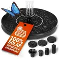 Produktbild: Gardebruk® Solar Springbrunnen 7 Effekte 180l/h Solarpanel 160mm 1,4 Watt Garten Wasserspiel Gartenbrunnen Wasserpumpe Teichpumpe Solarbrunnen Fontäne