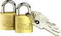 Produktbild: Burg Wächter 2er Set Duo 222 20 SB Vorhängeschloss gleichschließend Messing Schlüsselschloss