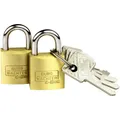 Produktbild: Burg Wächter 2er Set Duo 222 20 SB Vorhängeschloss gleichschließend Messing