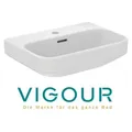 Produktbild: VIGOUR DERBY V3 Handwaschbecken 50x35cm PflegetectPlus mit Hahnloch und Überlauf - Weiß