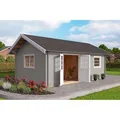 Produktbild: Lasita Maja Gartenhaus Caroline Set  Silber Lichtgrau 575 cm x 390 cm