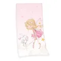 Produktbild: badetuch kinder mädchen 100% Baumwolle rosa Little Fairy Velourstuch Herding