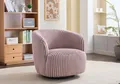 Produktbild: Loungesessel Relaxsessel Designer Sessel Alma aus Kord drehbar - Pink