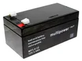 Produktbild: 12 Volt 3,4Ah Multipower MP3.4-12 Blei Akku | VDS Zulassung | 4,8mm Faston Ansch