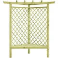 Produktbild: vidaXL Eckpergola mit Bank 130x130x197 cm Kiefernholz Imprägniert
