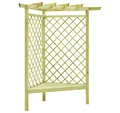 Produktbild: vidaXL Pergola Eckpergola mit Bank 130×130×197 cm Kiefernholz Imprägniert, BxTxH: 130x130x197 cm