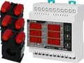 Produktbild: Tense EM-06DIN Einbaumessgerät 600mA-40A 3-Phasig inkl. 3x ATM-40 Stromwandler