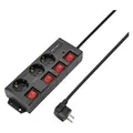 Produktbild: Sygonix RF-4737788 Steckdosenleiste mit Schalter Schwarz Schutzkontakt 1 St. (CEE 7/3, 1.50 m) (RF-4737788)