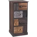 Produktbild: CARO-Möbel Kommode, Graubraun, Holz, Paulownia, Vintage, 40x84x37 cm, Wohnzimmer, Kommoden & Sideboards, Kommoden