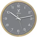 Produktbild: Holzwerk Wanduhr, Beige, Grau, Weiß, Holz, Glas, Metall, Holz Optik, Rund, 30x30x4.2 cm, CE, Dekoration, Uhren, Wanduhren