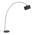 Produktbild: Qazqa Bogenlampe Vinossa, Dimmbar, LED wechselbar, Warmweiß, QAZQA Bogen­lampe, e27, Schwarz, Stahl, Modern