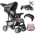 Produktbild: Kinderwagen Emma Plus Buggy Kindersportwagen bis zu 15 kg 🔸 Pink Scandi