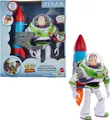 Produktbild: Mattel Disney und Pixar Toy Story Buzz Lightyear Actionfigur, 30,5 cm groß, mit Rakete & 20 Plus Sätzen & Sounds, Raketenrettungspaket Buzz Pack, HTR73, Mehrfarbig