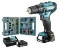 Produktbild: Akku-Schlagbohrschrauber 12Vmax CXT + Transportkoffer 74 Zubehör Makita HP333DSA