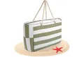Produktbild: BigDean XL-Strandtasche große Badetasche mit Reißverschluss Schwimmbad Tasche Saunatasche (Packung, 1-tlg., 1 stk), Waschbar bei 30°c