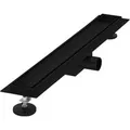 Produktbild: LuxeBath Duschrinne 60 cm 2in1 Befliesbar Extra Flach Edelstahl Schwarz