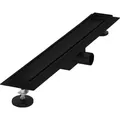 Produktbild: Luxebath - Duschrinne 60 Cm 2in1, Befliesbar, Extra Flach, Edelstahl, Schwarz, Doppelseitige Bodenablauf, Komplettset Bodenbefestigung, Duschablauf, Siphon Mit Geruchsstop, Haarsieb, Ablaufrinne Dusche