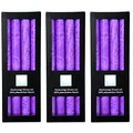 Produktbild: Stearin Stabkerzen, violett, 25 cm x 2,2 cm, 12er Set, Leuchterkerzen/Bio - Kerzen lila