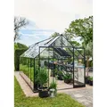 Produktbild: Halls Gewächshaus Qube+ 816, 13 m² Fläche, 261 x 508 x 246 cm, Glas