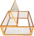 Produktbild: Wiltec Freilaufgehege Holz 1000 x 1000 x 450 mm, Quadrat Stall mit flexibler Abdeckung, Kleintierstall Kaninchen Hasen, Freigehege