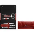 Produktbild: Zwilling CLASSIC INOX Kroko Druckknopf-Etui, rot, 5-tlg. (97655-003-0)